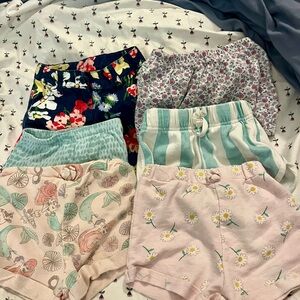 Lot of 18 mos toddler girl shorts, Janie and Jack, Carters, Disney